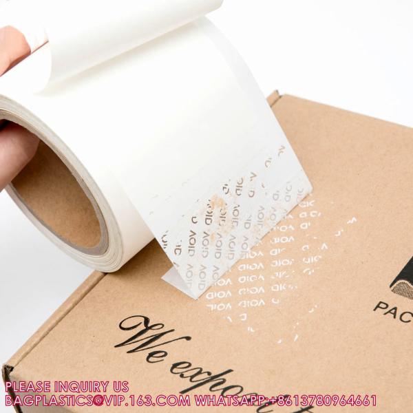 Custom Packaging Seal Safety PET Film Tamper Resistance Evidence Void Security Tape Roll