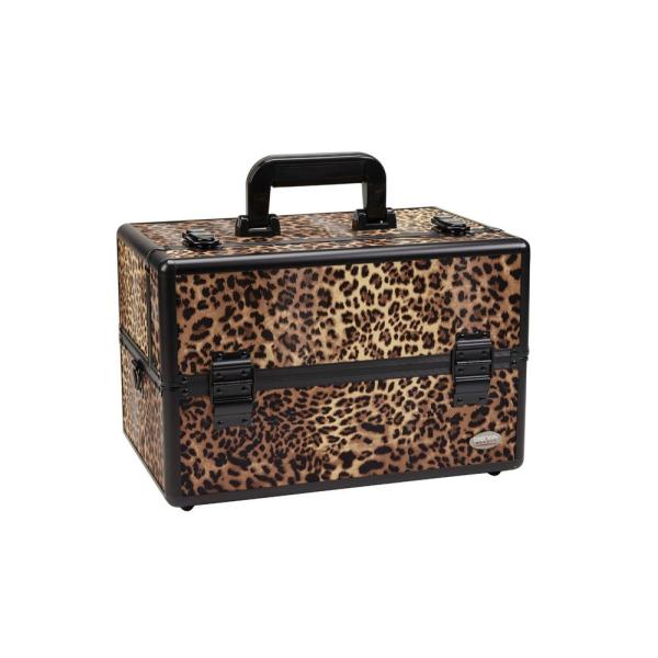 Fine Finished Aluminum Makeup Train Case Personalised Logo Printed With 3 Trays