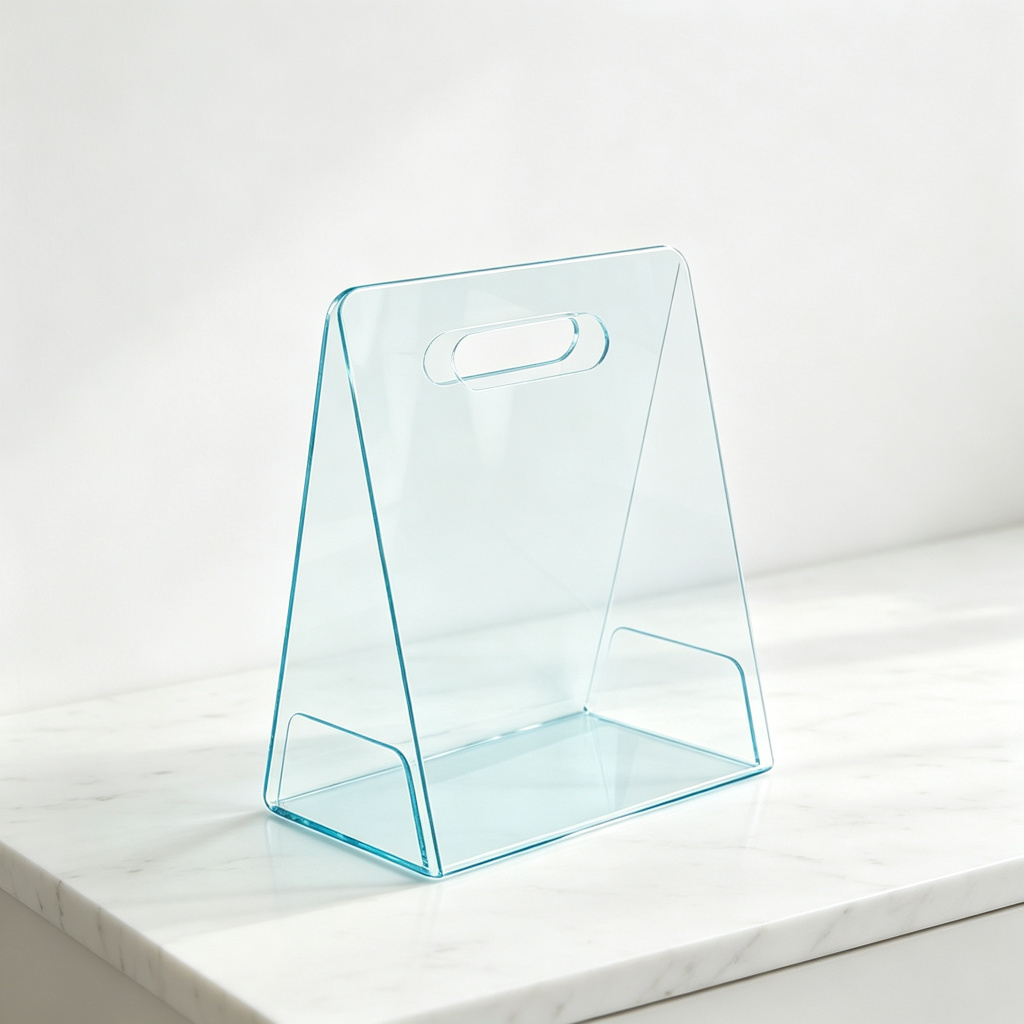 Acrylic Flower Tote Box, Clear Portable Flower Gift Box with Handle, Modern Floral Packaging for Wedding, Valentine's Day & Home Decor