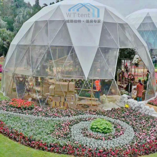 15m Huge Geodesic Event Domes , Steel Pipe Exhibition Dome Tent