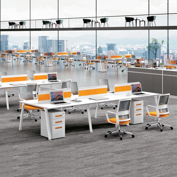 Postes de travail en bois Bureau d'ordinateur 4 places Bureau du personnel Cubicules de bureau Postes de travail zonés