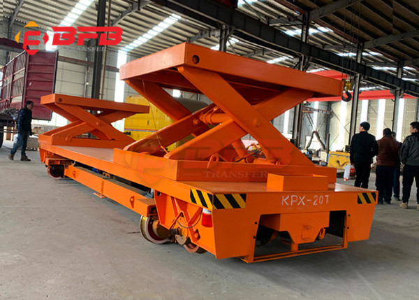 Transport Trolley 20T Hydraulic Lifting Transfer Cart For Workshop