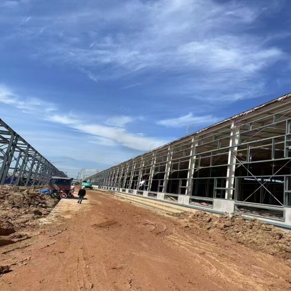 Metal Building Customized Industrial Steel Structure Workshop for Prefab Galvanized Metal Fram