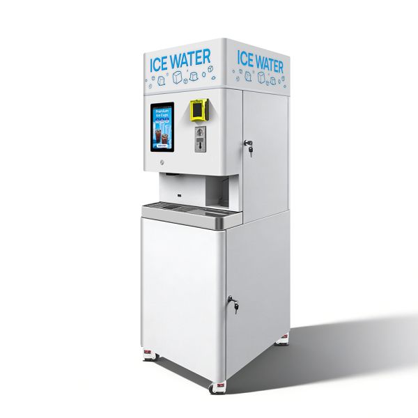 3-in-1 Ice & Water Vending Machine With Galvanized Sheet Material and 4.5kg Ice Storage Capacity Suitable for High-Frequency Trial Scenarios