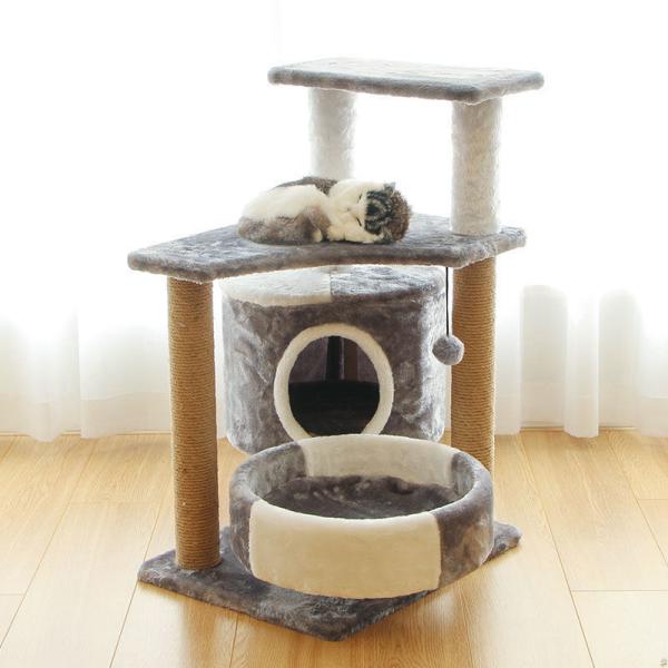 Custom Size Cat Scratching Post Sisal Material and Hanging Ball for Your Cat's Comfort