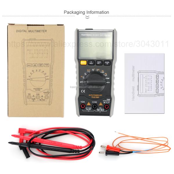 Intelligent Anti-burn Multimeter Auto range Mini industrial Digital Multimeter with temperature probe