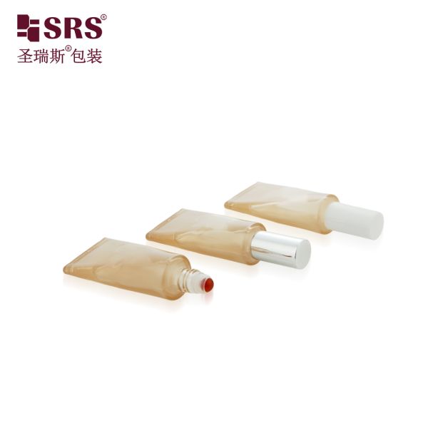 GB3 10ML Luxury Tube Unique Design Transparent Glass Painted Custom Color Roll On Steel Ball Bottle For Perfume Oil