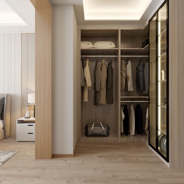 Деревянная лака 8х8 ходьба в шкафу организатор мебель в форме U