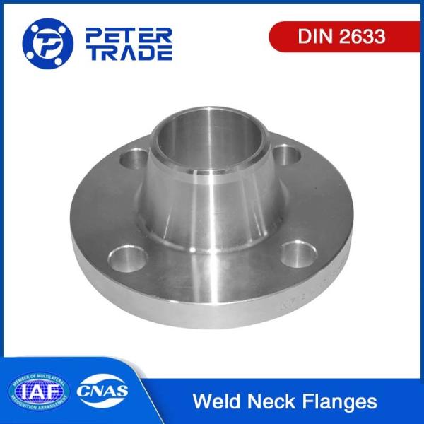 DIN 2633 A105 Carbon Steel/A182 SS304 SS316 Stainless Steel Weld Neck Flange DN10-DN2000 PN 16 For Oil And Gas Pipelines