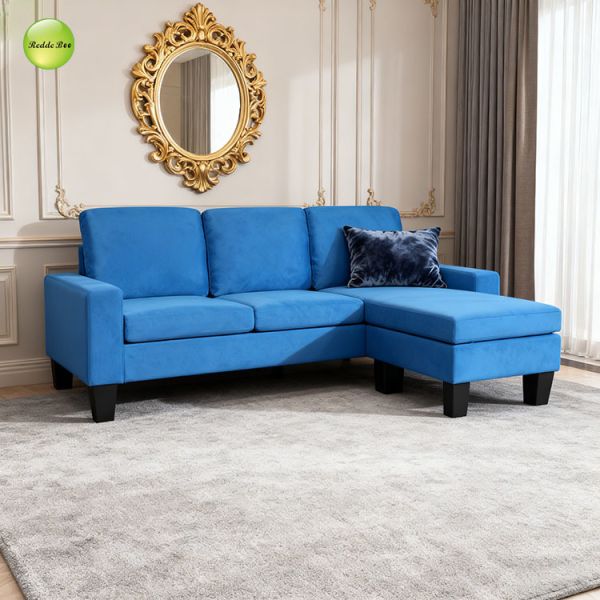 Fabric Sectional: Sleek Lines, Industrial-Chic Vibe – Ideal for Polished Modern Urban Interiors