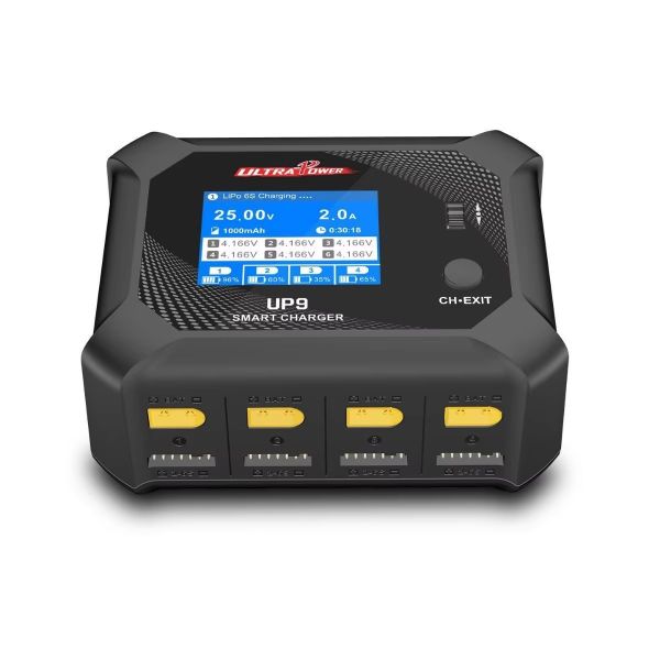 Four Channel Lipo Battery Charger 100W UP9 Charger 110V / 220V For 2S-6S FPV Drones
