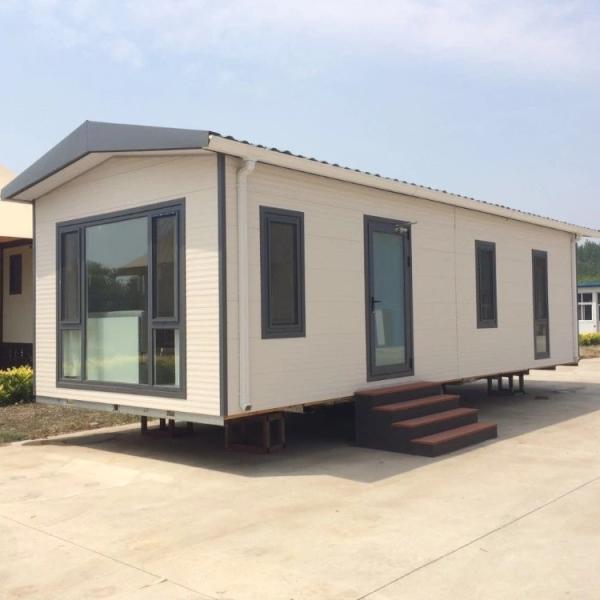 Fire proof luxury 2 bedrooms Tiny house Light Steel villa house anti earthquake 55m2