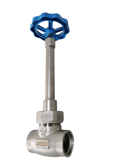 Robinet d'arrêt sphérique cryogénique d'acier inoxydable du manuel DN40 pour LN2