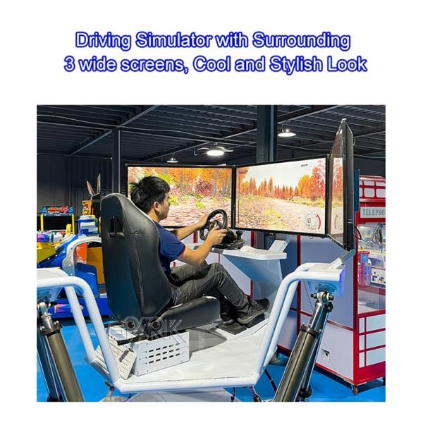 Hot Selling Six-Axis Three-Screen Racing Car 300Kg 9D Vr Racing  Simulator