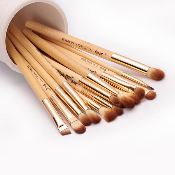 Jessup Bamboo Makeup Brushes Set Full Eye Makeup Kit ODM Available