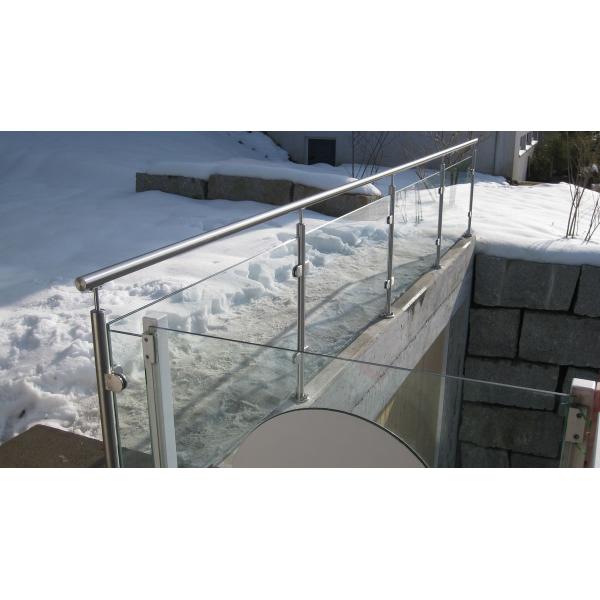 Brushed / Polished Stainless Steel Balustrade Posts 316 Marine Grade