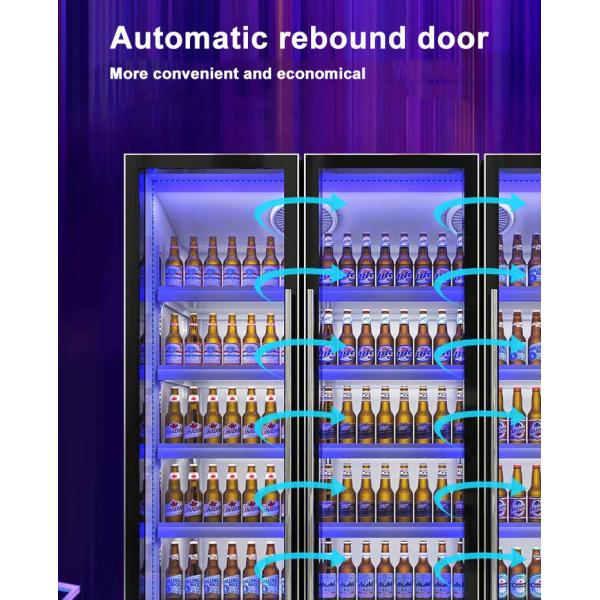 Large Capacity Beer Display Fridge / Glass Door Cold Drink Refrigerator