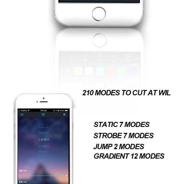 Waterproof 5050 Car Headlight Led Tube Strip / Led Tail Lights Strips  45cm 60cm