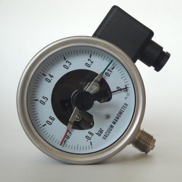 Glass Vacuum Radial Pressure Gauge 0.8 Bar 316 Stainless Steel Pressure Gauge