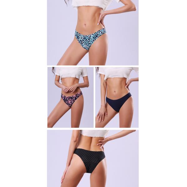 Seamless Teen Period Panties Teenagers Wearing Briefs Laser Cut Low Waist 4 Layers 8 Colors