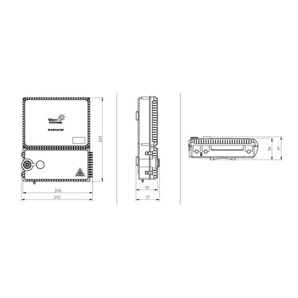 16 портов Белый ABS ПК Волоконно-оптический распределительный блок для широкополосного доступа
