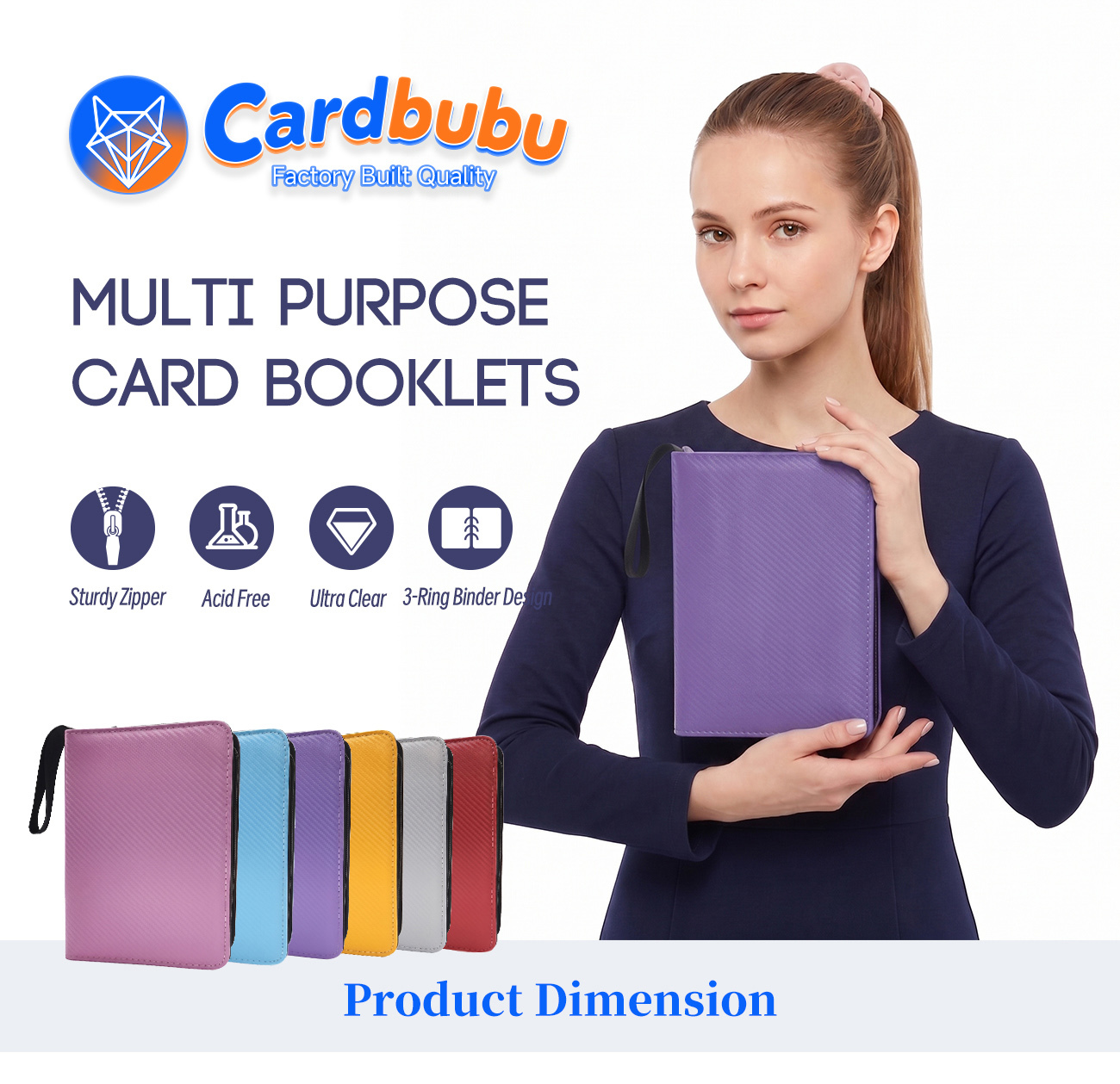 Trading Card Binder with 400 Pocket Capacity for TCG Sports Cards Collectibles