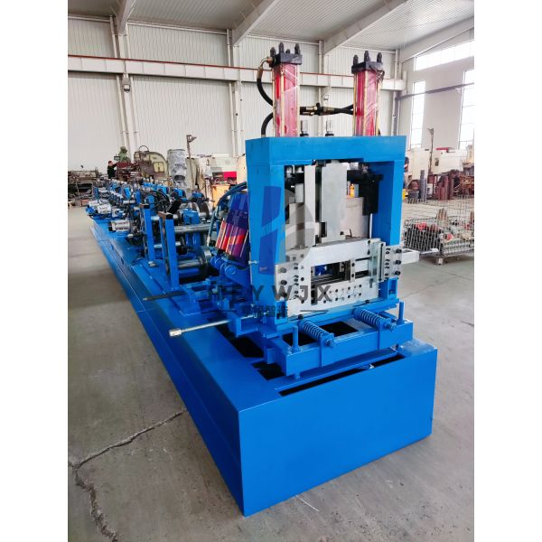 22KW CZ Steel Purlin Roll Forming Machine Compact Design By PLC Control