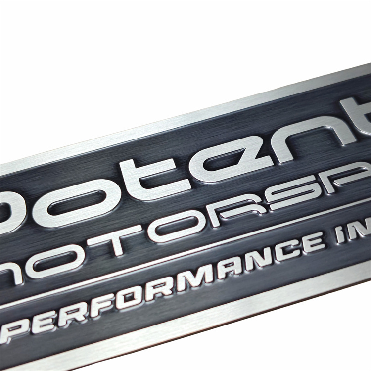 Custom High-Quality Matte Stainless Steel Nameplates With Etching & Black Filled