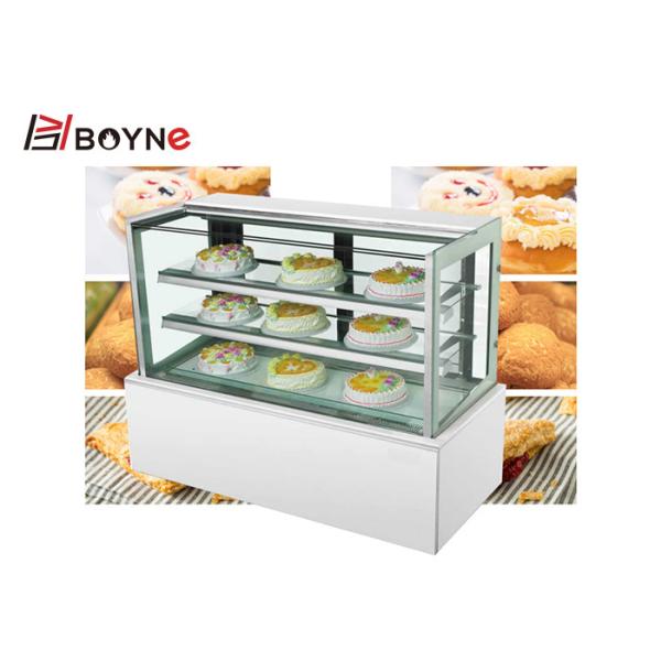 Three Layer Marble Base Cake Showcase Chiller For Restaurant