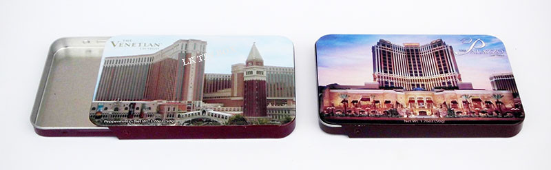 Unprinted Silver Rectangular Small Tin Containers / Boxes With Sliding Lid