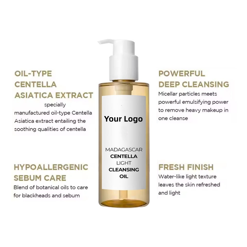 OEM ODM Customized Cosmetics Makeup Natural Light Formula Centella Makeup Removal Deep Makeup Removal Oil Facial Care