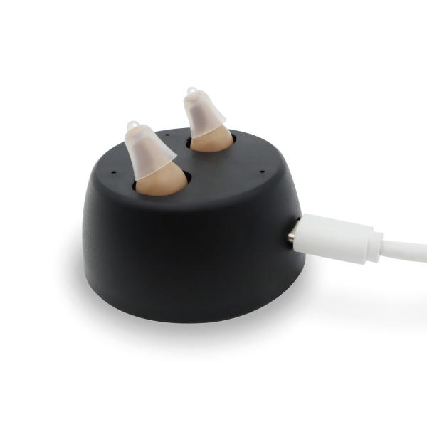 CIC Ear Device For Deaf Invisible Hearing Aids Red And Blue