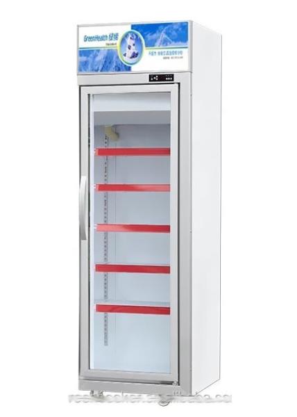 5 Layers 450L Single Door Commercial Supermarket Display Freezer Plastic Coated Steel