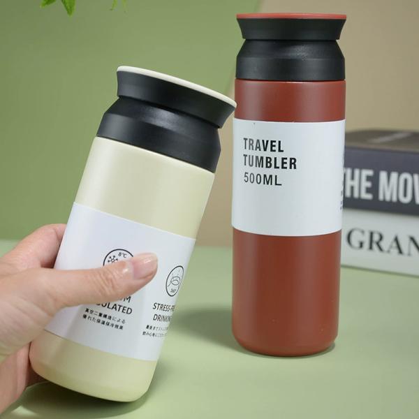 Taza aislada japonesa de Harajuku, Taza de vacío de acero inoxidable Botella de agua deportiva portátil, Taza de café de automóvil portátil, Taza de regalo