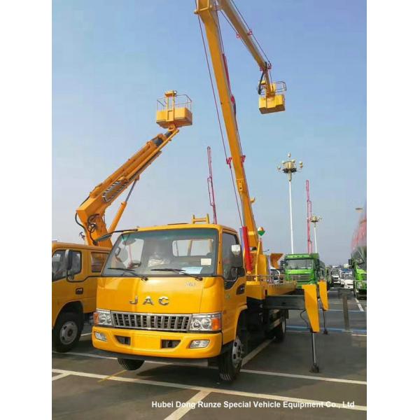 Hydraulic Rising Truck Mounted Aerial Platform , 16-18 Meter High Altitude Trucks