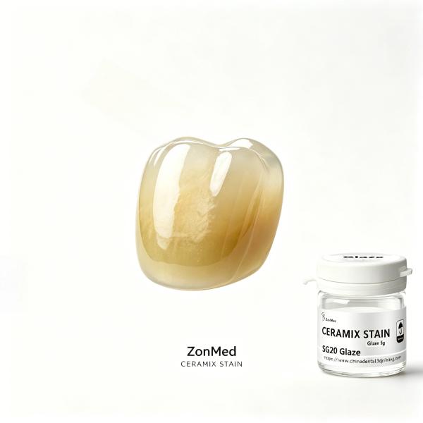 20 Types Dental Stain and Glaze Featuring Variable Opacity Options Compatible with Various Dental Ceramics Enhancing Restoration Aesthetics