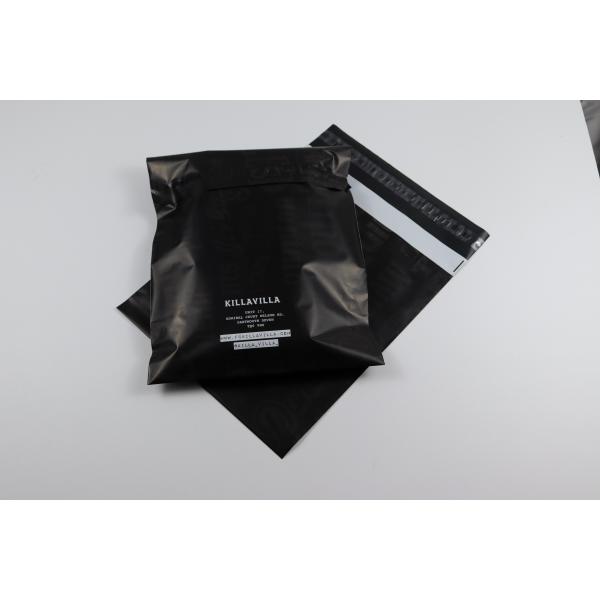 Custom Printed Biodegradable Self Sealing Courier Bags In Black