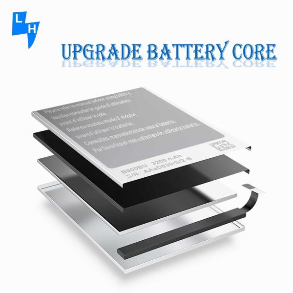 Bateria recarregável B800BU para Samsung Note 3 N9000 B800BU Alta capacidade e eficiência