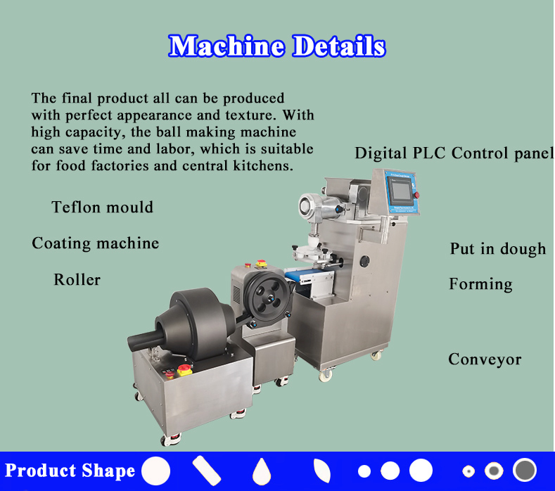 220V 60-99pcs/min 1KW Power Compact Energy Ball Production Line for Small Batch Protein Ball Machine
