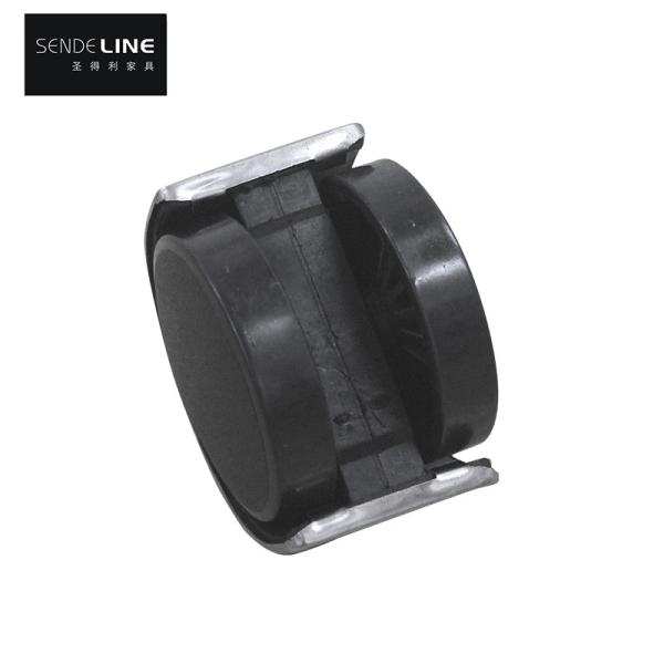 Black Stainless Steel Office Chair Wheel Replacement Nylon 50mm Silent Wheel