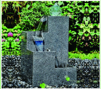 Rolling Granite Ball Fountain , Stone Sculpture Outdoor Garden Fountains