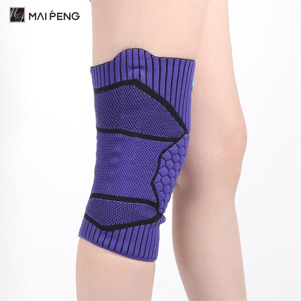 Compression élastique soutien du genou manche silicone équipement de protection Honeycomb genou coussin