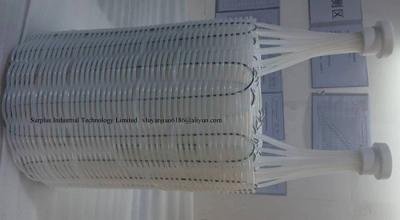 Dia 395*775mm Cylindrical Shaped 6 Layers PTFE Heat Exchanger For Steam Heating
