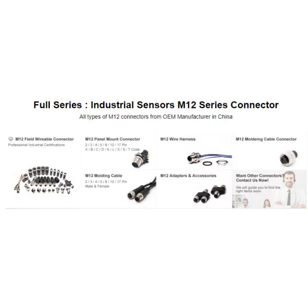 Cable hembra-varón 2 del conector los 2m de la prenda impermeable del sensor M12 PIN 3 4 5 6 7 8