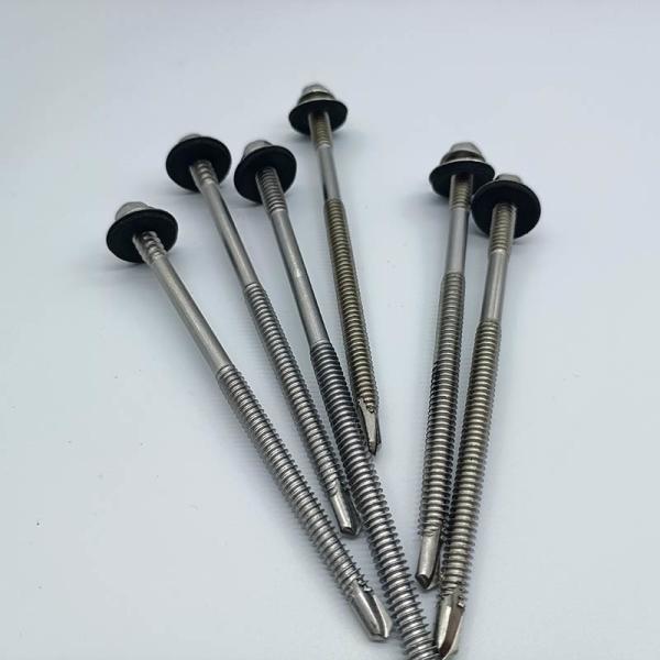 ST6.3*100 DIN7504K 304 Stainless Steel Hexagon Head With Washer for Construction