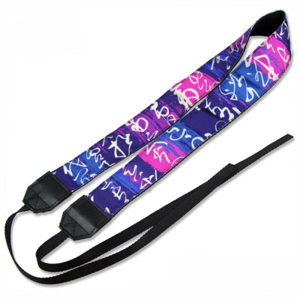Promotional Camera Neck Strap 3.8*72cm Dacron+Leather Logo Customized