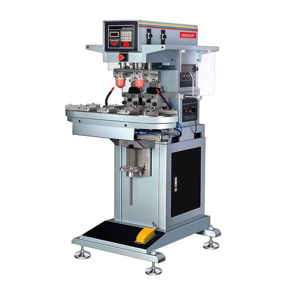 Industrial Two Color Semi Automatic Pad Printing Machine With Cast Aluminum Shell
