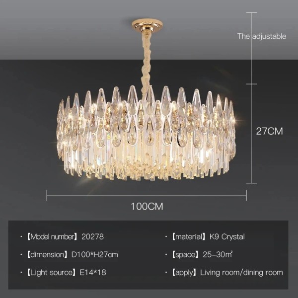 Duplex Building Living Room Chandelier Building Stairway Long Chandelier Luxury Crystal Lamp(WH-CY-269)