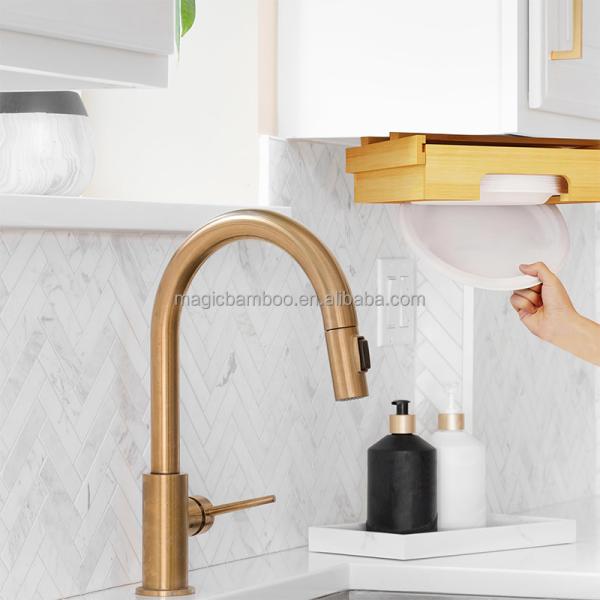 Столовая посуда Тип столовая посуда Бамбук под шкаф бумажной тарелки диспенсер для вашей кухни