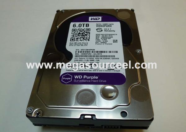Western Digital Purple WD60PURX 6TB AV 3.5 SATA 6 Gbs 64MB Internal Hard Drive